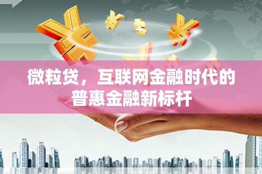 宾川微粒贷，互联网金融时代的普惠金融新标杆