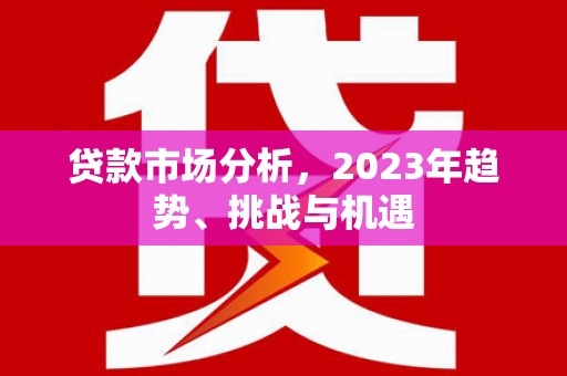 宾川贷款市场分析，2023年趋势、挑战与机遇