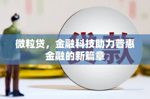 宾川微粒贷，金融科技助力普惠金融的新篇章