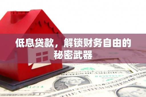 宾川低息贷款，解锁财务自由的秘密武器