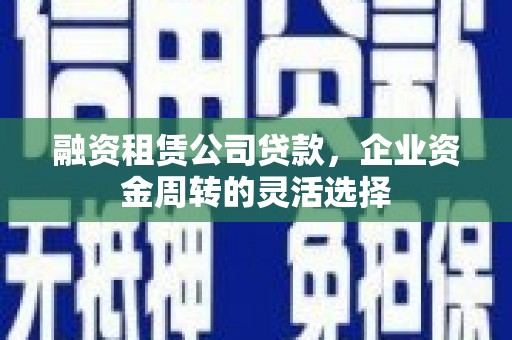 宾川融资租赁公司贷款，企业资金周转的灵活选择