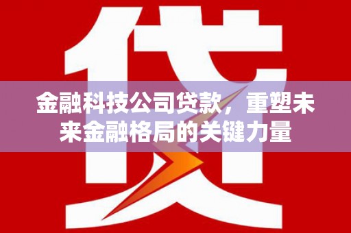 宾川金融科技公司贷款，重塑未来金融格局的关键力量