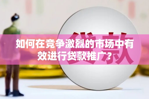 宾川如何在竞争激烈的市场中有效进行贷款推广？