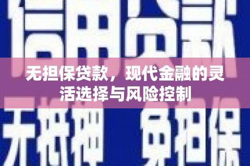 宾川无担保贷款，现代金融的灵活选择与风险控制