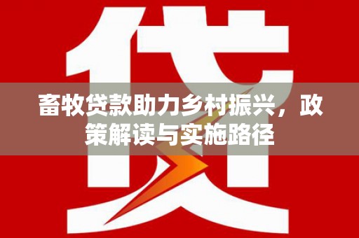宾川畜牧贷款助力乡村振兴，政策解读与实施路径