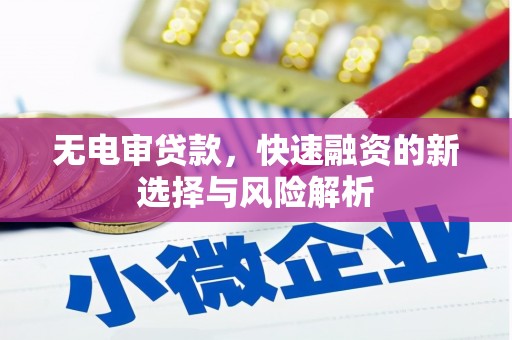 宾川无电审贷款，快速融资的新选择与风险解析