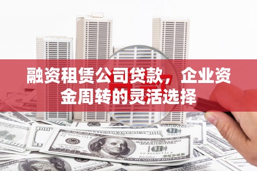 宾川融资租赁公司贷款，企业资金周转的灵活选择