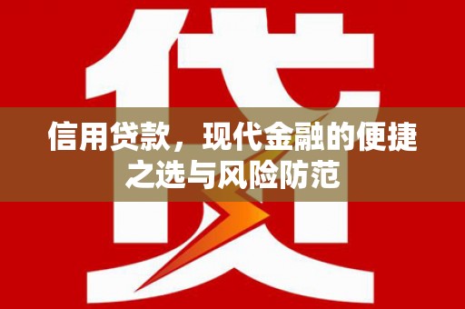 宾川信用贷款，现代金融的便捷之选与风险防范