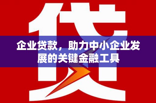 宾川企业贷款，助力中小企业发展的关键金融工具