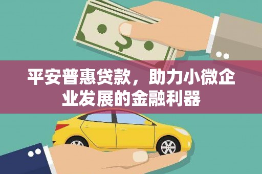 宾川平安普惠贷款，助力小微企业发展的金融利器