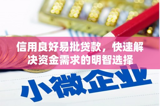 宾川信用良好易批贷款，快速解决资金需求的明智选择