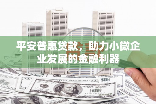 宾川平安普惠贷款，助力小微企业发展的金融利器