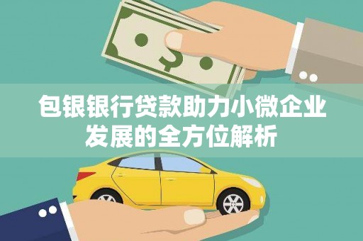 宾川包银银行贷款助力小微企业发展的全方位解析