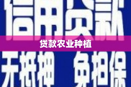 宾川贷款农业种植