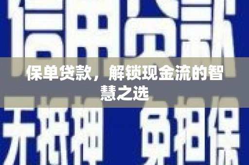 宾川保单贷款，解锁现金流的智慧之选