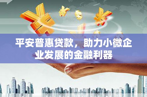 宾川平安普惠贷款，助力小微企业发展的金融利器