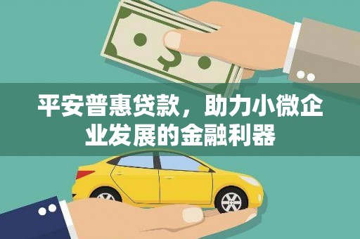 宾川平安普惠贷款，助力小微企业发展的金融利器