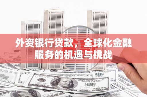 宾川外资银行贷款，全球化金融服务的机遇与挑战